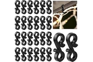 Meetory 120 pezzi mini ganci della grondaia, staffa della catena della luce della grondaia, gancio della catena della luce della grondaia per il fissaggio delle luci della stringa delle luci