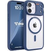 Babilden iPhone 17 İ&ccedil;in Mat Şeffaf MSafe Destekli Premium Koruyucu Kılıf Darbe Emici Silikon Kenarlı Kamera Korumalı Lacivert