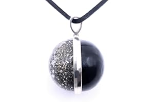 BEREMUN Colgante ORGONITA/SHUNGITE, colgante de Orgón, Collar protector, Orgonite y elementos Shungite en un mismo colgante para mujer y hombre
