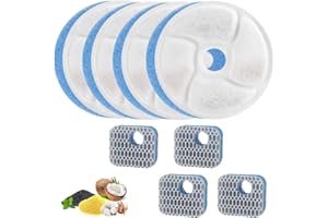 Dagord 4 Filtros Repuesto Filtros Fuente para Gatos con Resina y Carbón Activo para Gatos del Modelo WF160 WF040 WF120