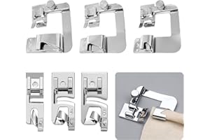 HUGFADS Lot de 6 Pieds presseurs en Acier Inoxydable pour Machine à Coudre - Compatible avec Brother Singer, W6, Elina, Janome