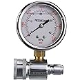 M MINGLE Pressure Washer Gauge Kit, 3/8 Inch Quick Connect, 6000 PSI