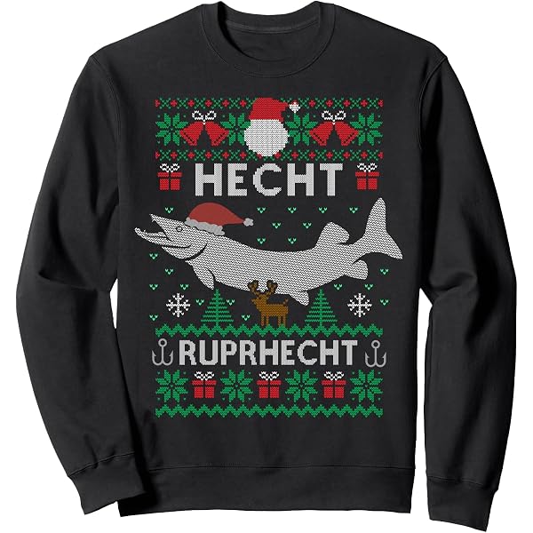 Lustige Weihnachtspullover Herren - Hecht Ruprecht - Ugly Sweater