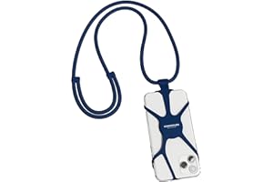 VONMÄHLEN - Infinity łańcuszek na telefon komórkowy uniwersalny do zawieszenia - kompatybilny z każdym telefonem komórkowym i smartfonem - silikonowe etui z paskiem na telefon - design ochraniacz z silikonu - smycz na telefon komórkowy z nylonu (niebieski)