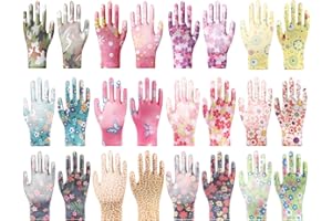 HDGSAFD 12 par damskich rękawic ogrodowych, wodoodporne rękawice ogrodowe, damskie rękawice do czyszczenia, lekkie rękawice robocze