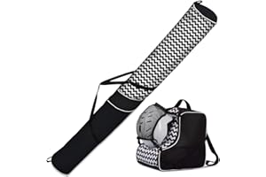 Ferocity Ensemble Sac de Transport et Chaussures de Ski avec Compartiment pour Bâtons, Casque, Poche Filet Amovible Zig Zag [053]