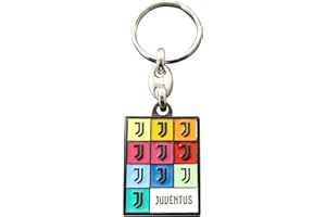 Giemme Juventus JUMU001 Schlüsselanhänger aus Metall schwarz lackiert in mehreren Farben Logos