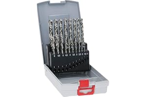 Bosch Professional Set Da 19 Pezzi Di Punte Per Metallo HSS-G ProBox, Rettificate, Accessorio Per Trapano Avvitatore E Trapano A Colonna