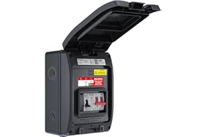 Sync Energy EV Consumer Unit with 100A Main Switch, 40A 30mA Double Pole Bi-Directional RCBO Type A and Type 2 SPD, Enclosure for Electric and Hybrid Vehicles, 5 Modules, BG Sync EV, IP66, CP5MRDPS1G