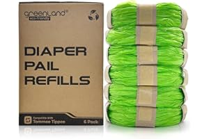 Greenland® Anillos de película de repuesto ecológicos compatibles con Simplee Sangenic & Twist & Click (paquete de 6)