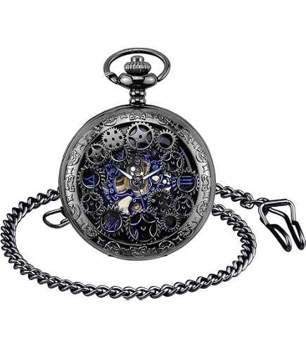 Montre De Poche Vintage Homme En Acier Bronze – Style Rétro Élégant Avec Chaîne, Chiffres Romains, Quartz Précis – Idéal Cadeau