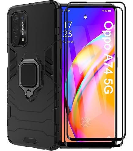 Cover Ibrida Antishock Con Supporto Custodia OPPO A54 A74 A94 5G Con Anello E Protezione Schermo - Ibrida Antishock Cover Antiurto Con Anello - Foto 6