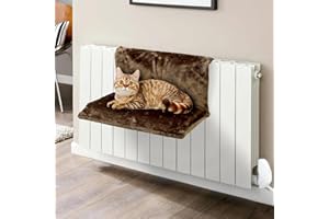 Vinsani® Soft Luxurious Pet Radiator Bed for Cat Kitten Puppy Dogs with Soft Machine Washable Fleece Lined Cover Warm Cosy Hammock Style Radiator Bed - Coffee