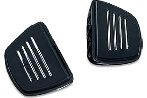 Kuryakyn 7579 Motorcycle Foot Control Component: Premium Mini Board Floorboards without Adapters, Gloss Black, 1 Pair