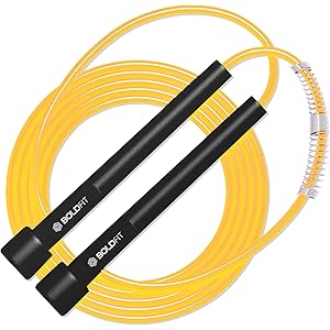 Boldfit Skipping Rope for Men and Women Jumping Rope With Adjustable Height Speed Skipping Rope for Exercise, Gym, Sports Fitness Adjustable Jump Rope