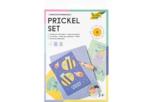 Folia 23619 - Set Prickel AFFERMAZIONI Pawsitive, Set Crafting con 1 ago Prickle, 1 Base in Feltro e 6 Modelli di Motivi, Incluse Istruzioni e Idee per Il Fai da Te
