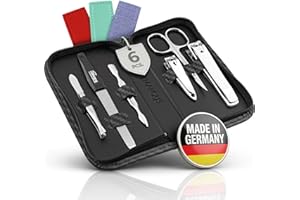 marQus Set de Manicura 6 Piezas de Solingen Alemania – Para Hombre y Mujer en Estuche, Ideal para Viaje