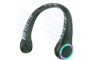 ITSHINY Wentylator na szyję, przenośny wentylator, mini wentylator USB, bezłopatkowy wentylator, mocny i cichy wentylator z akumulatorem 4000 mAh, 3 prędkości, do użytku na zewnątrz na kemping