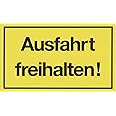 Metafranc Hinweisschild "Ausfahrt freihalten!" - 250 x 150 mm / Beschilderung / Infoschild / Verbotsschild / Halteverbot / Pa