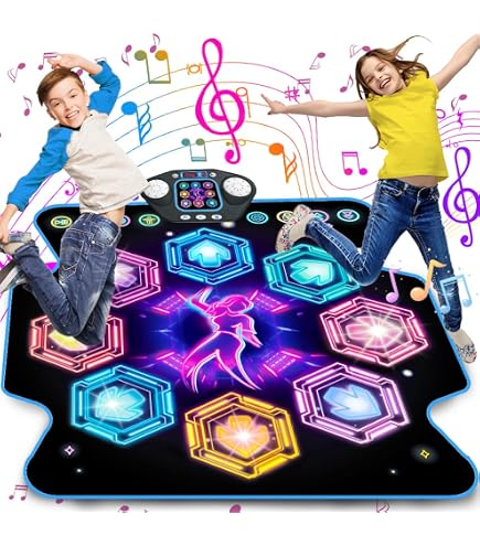 Tapis De Danse Musical Licorne Purpledi - 5 Modes De Jeu Avec LED - Pliable 90x108cm - Pour Enfants 3-10 Ans
