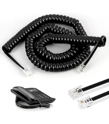 2M RJ10 à RJ10 (4P4C) Câble Téléphone Fixe Combine Ligne