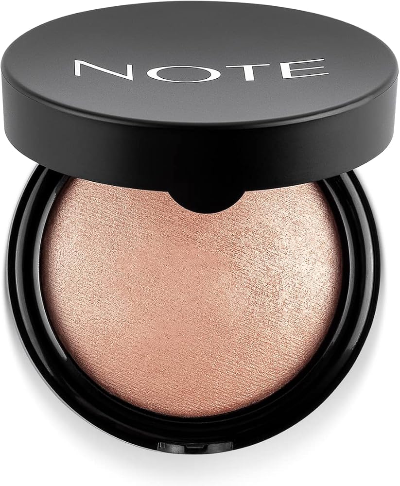 Note Cosmetics Baked Powder 01 Stardust Işıltılı Bitişli Highlighter Toz Yüz Pudrası