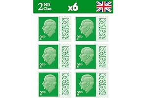 Albian Trading 2nd Class Stamps (6 Pack) - 2nd Class Stamps - Barcoded Self Adhesive UK Letter Postage - (6 Total)