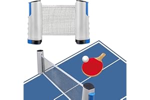 CUTIOLLY Retractable Ping Pong Net,Portable Table Tennis Net Rack,Retractable Table Tennis Nets,for Ping Pong Table,Office Desk,Kitchen or Dining Table