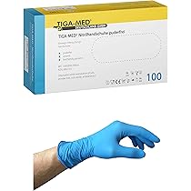 1000 Guanti Nitrile Neri Senza Polvere Taglia M