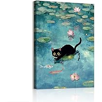 Stampa artistica di un gatto che beve caffè: decorazione alla moda per gatti (download digitale) - Italia