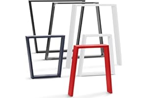 HOLZBRINK Gamba trapezoidale per tavolo/tavolino da caffè/panche/scrivanie, 80/60x72cm, Nero, 1 pezzo, HLT-21-C-CC-9005