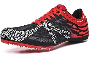 iFRich Track Spikes Schuhe Herren Damen Mesh Leichtathletik Sneakers Jungen Mädchen Training Sprint Rennbahn Schuhe mit Spikes