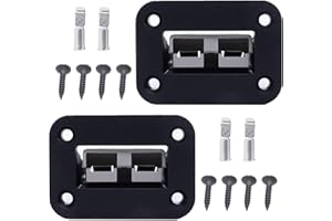 HISports 2 pieces 50A flush mounting frame with cover Compatible with Anderson connector incl for car camper caravan motorcycle boat solar systems