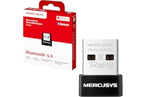 ‎MERCUSYS Mercusys MA530 Nano USB Bluetooth 5.3 Adapter Dongle (für PC und Laptop, unterstützt Windows 11/10/8.1/7, Plug & Play für Windows 11/10/8.1)