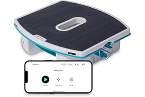 Dolphin Skimmi Solar Pool Skimmer Bluetooth, Reinigung der Wasseroberfläche mit intelligenten Sensoren, Solaraufladung, Pool Roboter Akku Solarbetriebener, App-Steuerung
