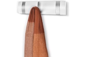 flintronic Fällbar vägghängare med 3 krokar, naturlig vikbar hängare för upphängning av rockar, halsdukar, väskor och mycket mer, poppel