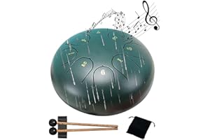Yiokii Tambour à pluie pour jardin extérieur, carillon de pluie en acier, 15,2 cm, 8 notes chakra pour la pluie, tambour de pluie musical étanche pour jardin, profitez de la symphonie de la pluie