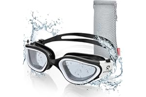 RIOROO Okulary do pływania z polaryzacją dla dorosłych, kobiet, mężczyzn, juniorów, przeciwmgielne, bez wycieków, szerokie widzenie, ochrona UV, profesjonalny basen na otwartej wodzie