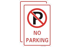 JOWANYO No Parking Sign,20 x 30 cm,Reflective Aluminum,Easy to Mount,UV Protected,Weather Resistant,Waterproof,Durable Ink,Outdoor Use,2 Pack