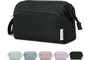 Narwey Neceser Maquillaje Viaje Bolsa de Maquillaje Grande Bolsa de Aseo Organizador de Cosmético para Mujeres Niñas (Negro)