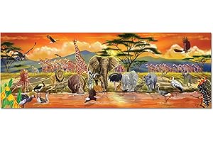 Melissa & Doug African Plains Safari Jumbo Jigsaw Floor Puzzle (100 pcs, over 4 feet long)