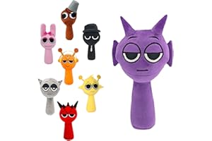 Ayizhiniu Sprunki Plush, Personaggi Cartoni Animati Sprunki Wenda Plush, Interessante Sprunki Simon Plushies Doll, 25cm Sprunki Plushies Toys, Applica Natale (Viola)