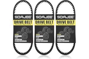 SOAJEE 3Pcs CVT Drive Belt for 49cc 50cc 80cc GY6 4-Stroke Engine 139QMA 139QMB 1P39QMB 669-18-30 669 18 30 ATV Scooter Go Kart TaoTao ATM VIP Baja Coolsport JCL Jonway Zongshen NST BMX Kazuma Roketa