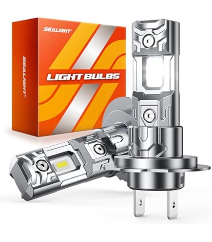 Kit 2 Ampoules LED H7 6500K - 300% Plus Lumineuses, Ventilateur Silencieux, Facile à Installer