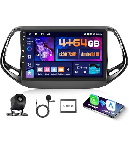 Op Maat Gemaakte Autoradio Voor Jeep Compass Android GPS Bluetooth WiFi Dab USB Full HD Touchscreen Display 9" Easyconnect