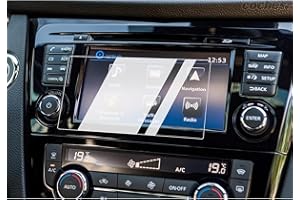 BIXUAN Film de protection d'écran 7" Compatible avec Nissan X-Trail T32 / Qashqai J11, GPS de navigation Transparent 9H en verre trempé Protection anti-rayures