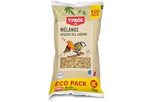 AIMÉ Tyrol - Mélange de Graines Oiseaux Extérieur du Ciel et Sauvages 10kg - Nourriture pour Rouge-Gorge, Pinson, Mésange - Sac de Graines