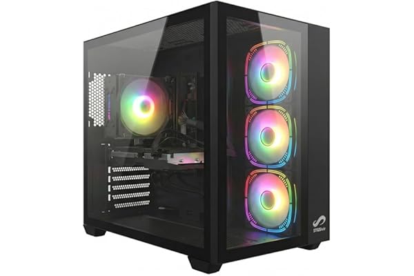 STGsivir PC Gamer Fixe,Ordinateur Gaming,GeForce RTX 2060 Super 8Go GDDR6,Core i7 up to 3.9Ghz,16Go RAM,1To SSD,WiFi 6,BT5.0,Ventilateur RGB x3,Windows11 Pro