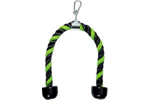 QIBYLIFT Accessoires de câble de corde de triceps pour la salle de gym à domicile, corde triceps de 68,6 cm pour fixation du système de poulie, LAT tirer vers le bas, accessoires de machine à câble, remise en