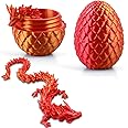 3D Dragon Eggs,Full Articulated Dragon Crystal,Dragon Crystal Egg Set,Articulated Dragonlaser Printed,3D Dragon Eggs With Dragon Inside, For Home Office Decor Executive Desk Toys